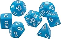 Vista 1 de Chessex CHX25416 Juego Dice-Opaco Azul Claro/Blanco
