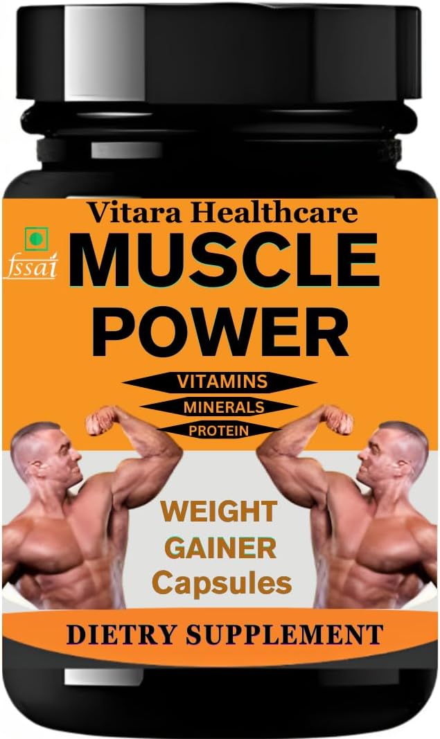 Muscle Power Capsule | Ayurvedic weight gainer I 100% Herbal I Gain Muscle mass I Gain strength and immunity