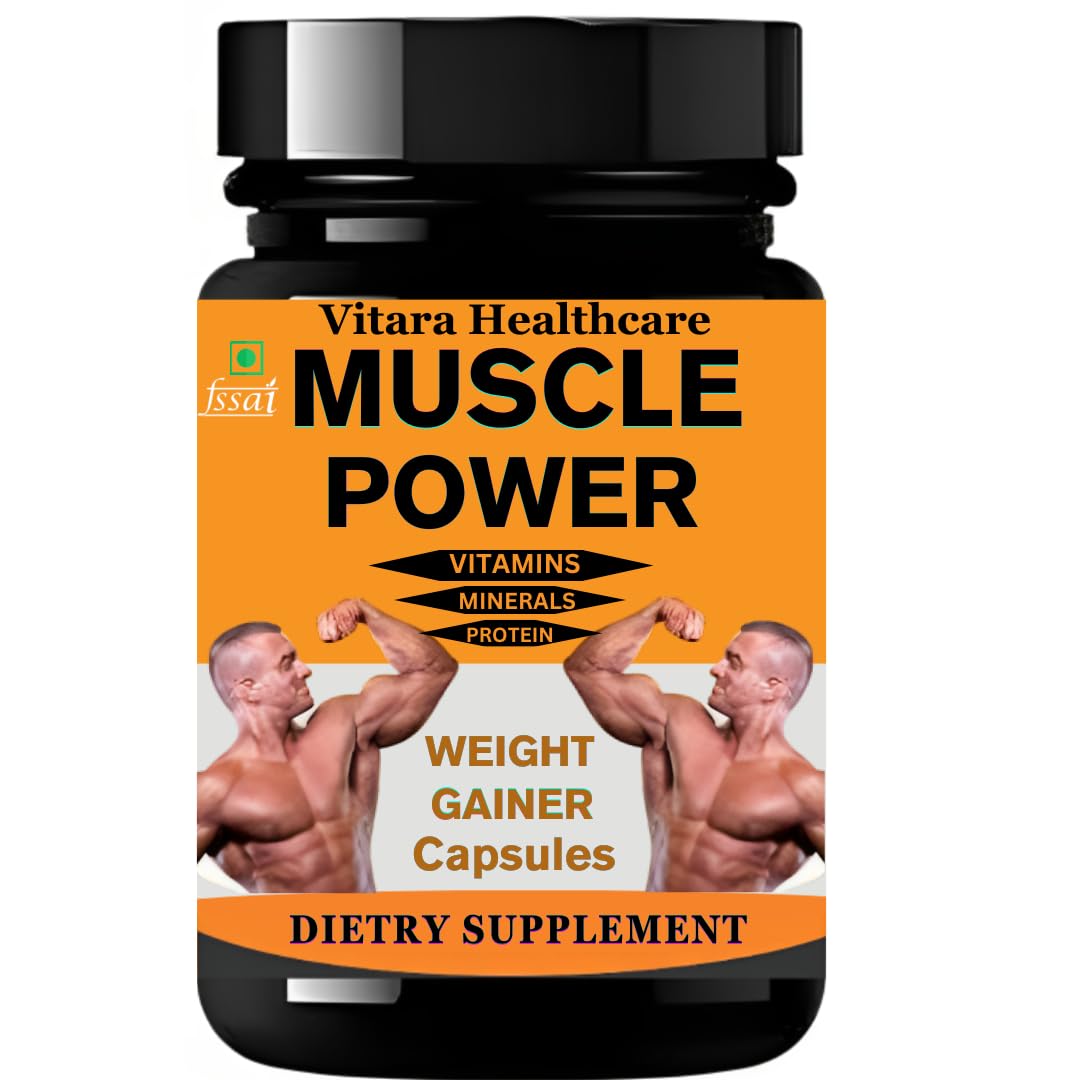 Muscle Power Capsule | Ayurvedic weight gainer I 100% Herbal I Gain Muscle mass I Gain strength and immunity