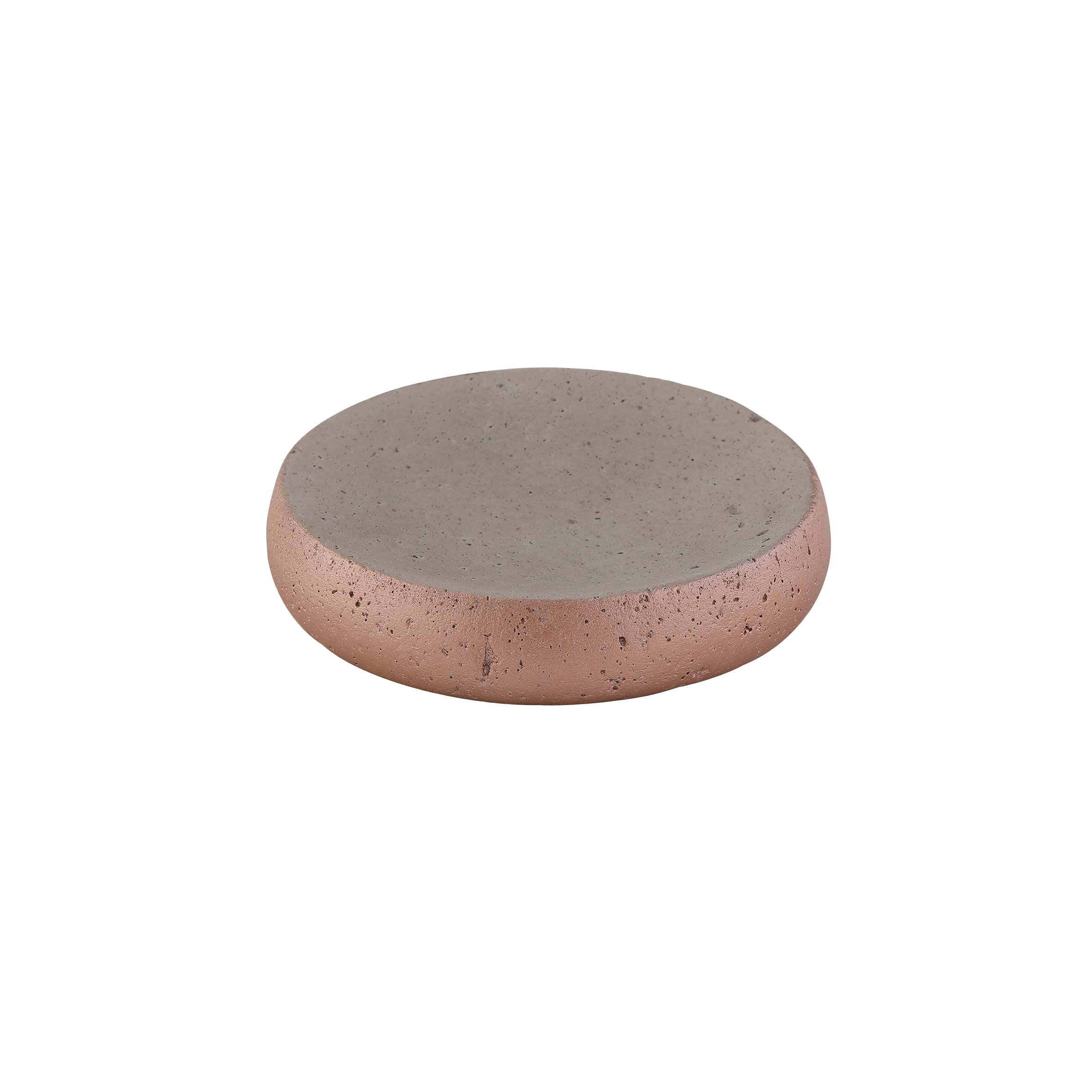 axentia Soap Dish, Grey, Rose Gold, Ø ca. 10,7 cm, H ca. 2 cm