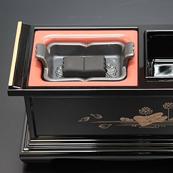 美術鋳物 華陽香爐 啓裕作 黒檀台座付 新品箱入 美術鋳物 華陽香爐 啓裕作 黒檀台座付 新品箱入