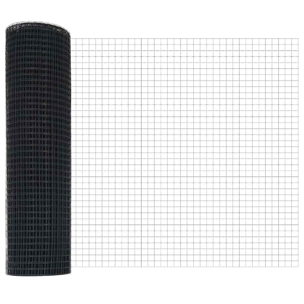 Grey Welded Wire Fence 0.5m x 50m Heavy Duty Outdoor Garden Security Barrier Durable Rectangular Mesh for Terrace Perimeter Protection Easy Install