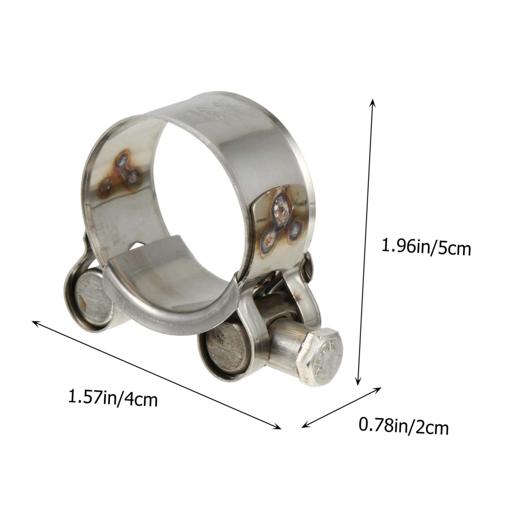 STOBAZA 4Pcs Heavy Duty Stainless Steel T Bolt Hose Clamp Adjustable Cutting Design for Automotive and Construction Applications