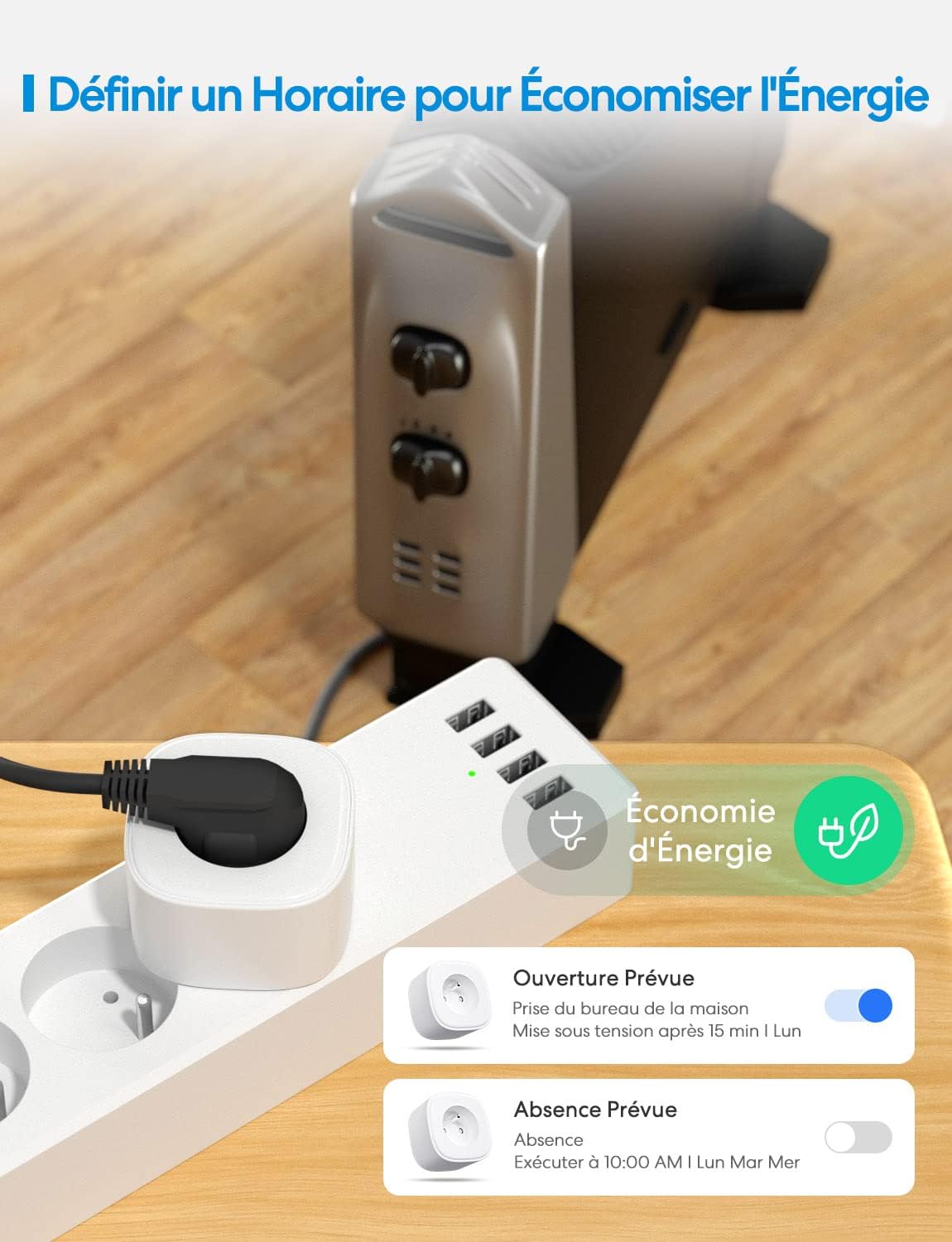 Meross Prise Connectée WiFi, Prise Intelligente avec Commande Vocale, Contrôle à Distance et Fonction de Temps, Fonctionne avec Alexa, Apple HomeKit et Google Home (Lot de 2)
