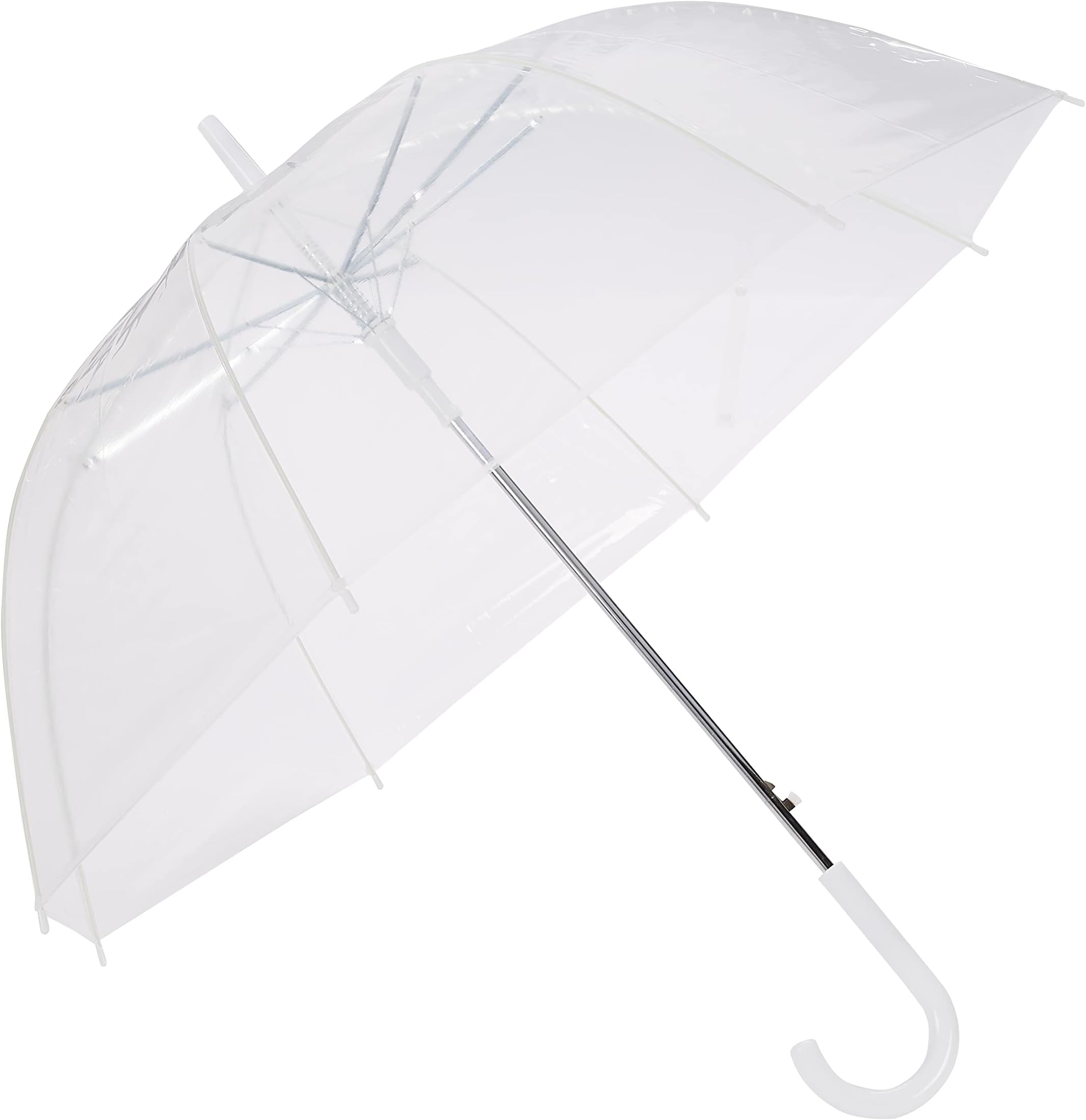 Clear Bubble Umbrella - Auto Open Classic Dome Transparent Plastic Hook Handle
