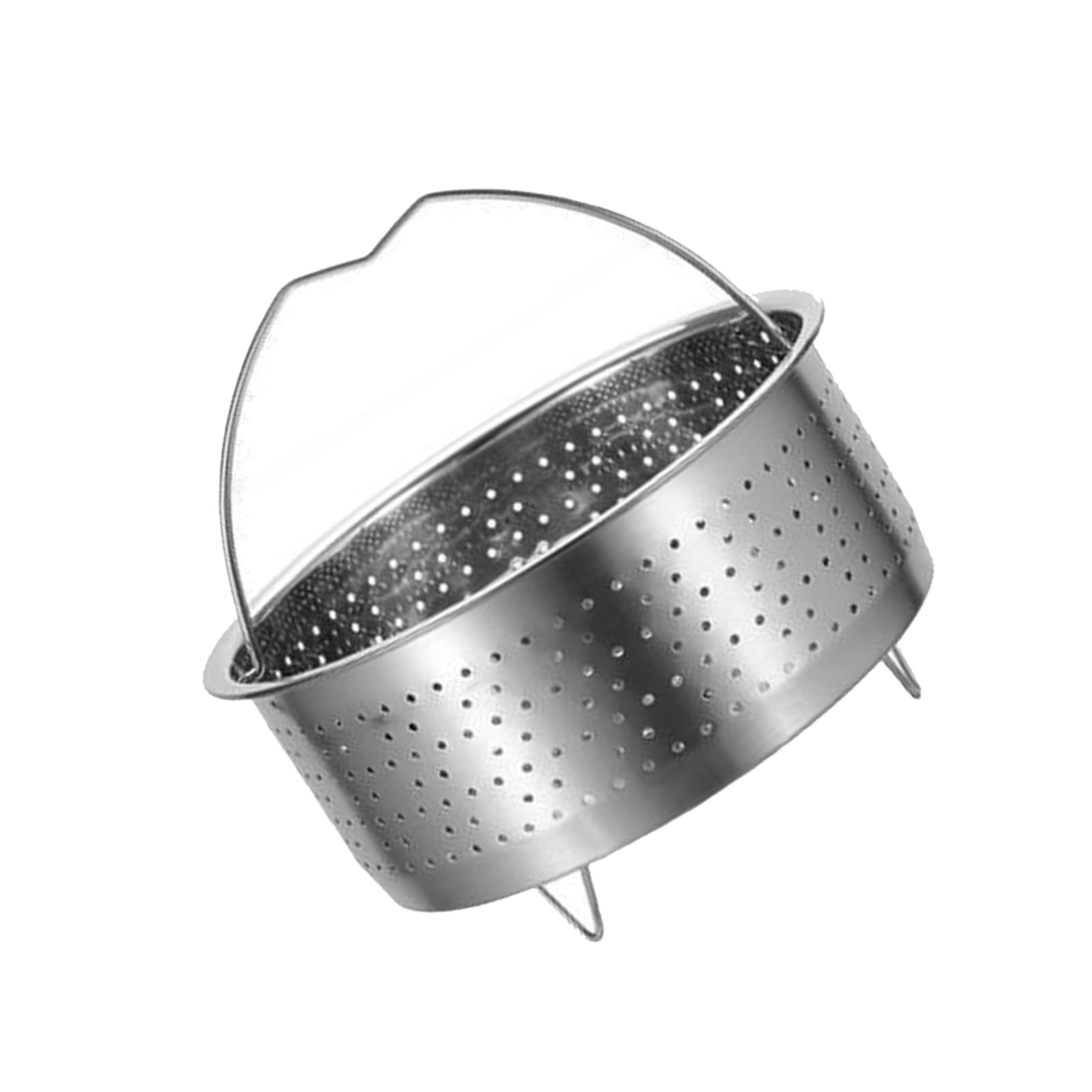 Msioytog Stainless Steel Steaming Rack Stand Food Steamers Basket with Handle Vegetable Steamers Rack Steaming Tray Enduring Grids Tray Kitchen