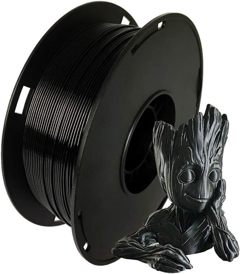 ABS Filament 1.75mm, Black ABS 3D Printer Filament, 1kg Spool(2.2lbs), Dimensional Accuracy +/- 0.03mm, Fit FDM 3D Printer and 3D Pen