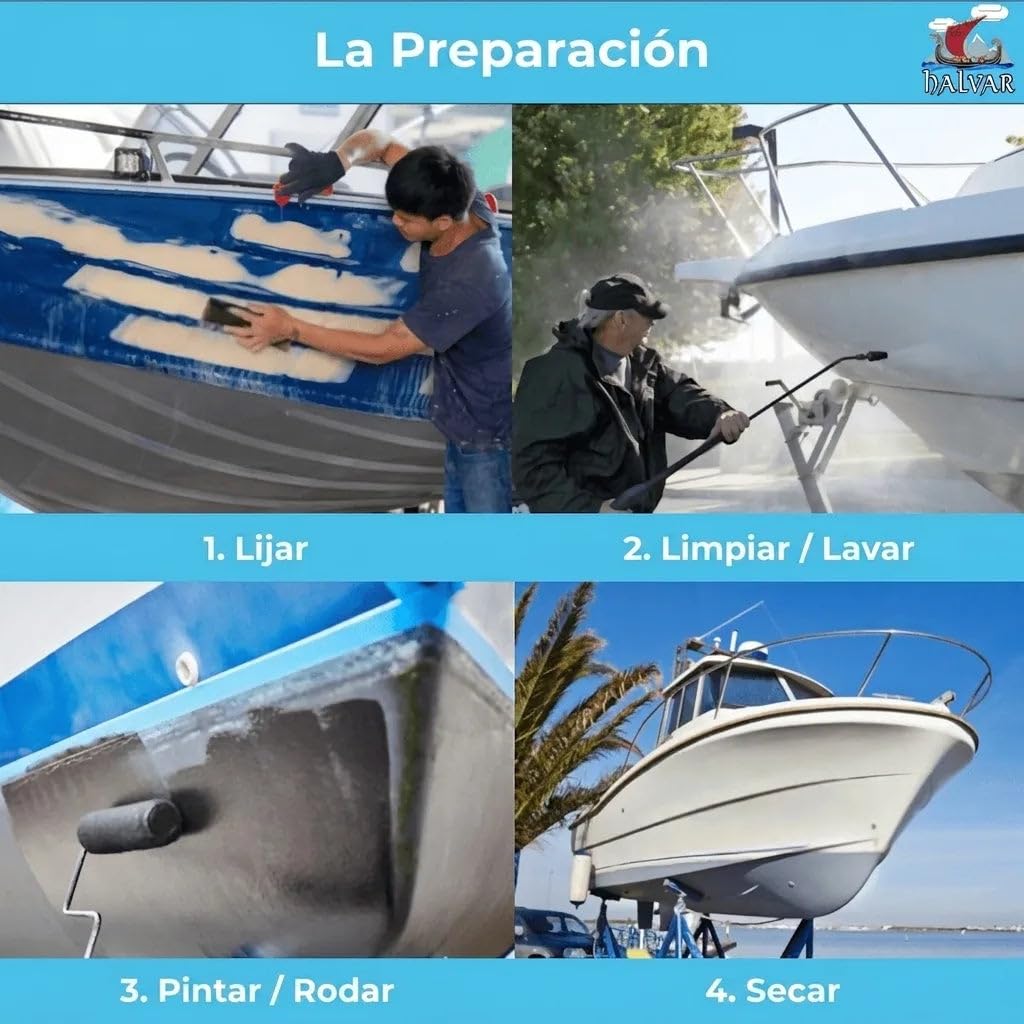 Barniz marino para yate 2K mate verde RAL 6000-6037 barniz marino para GFK/Poliéster/Plástico, de 2 componentes incl. Endurecedor (2,5 L, RAL 6028 Verde pino) Halvar