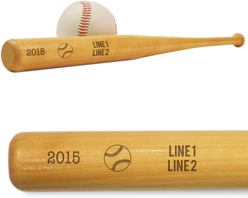 ChalkTalkSPORTS Personalized Mini Baseball Bat - Custom Engraved Mini Bat, Unique Gift for Baseball Players, Coaches & Fans - Multiple Designs