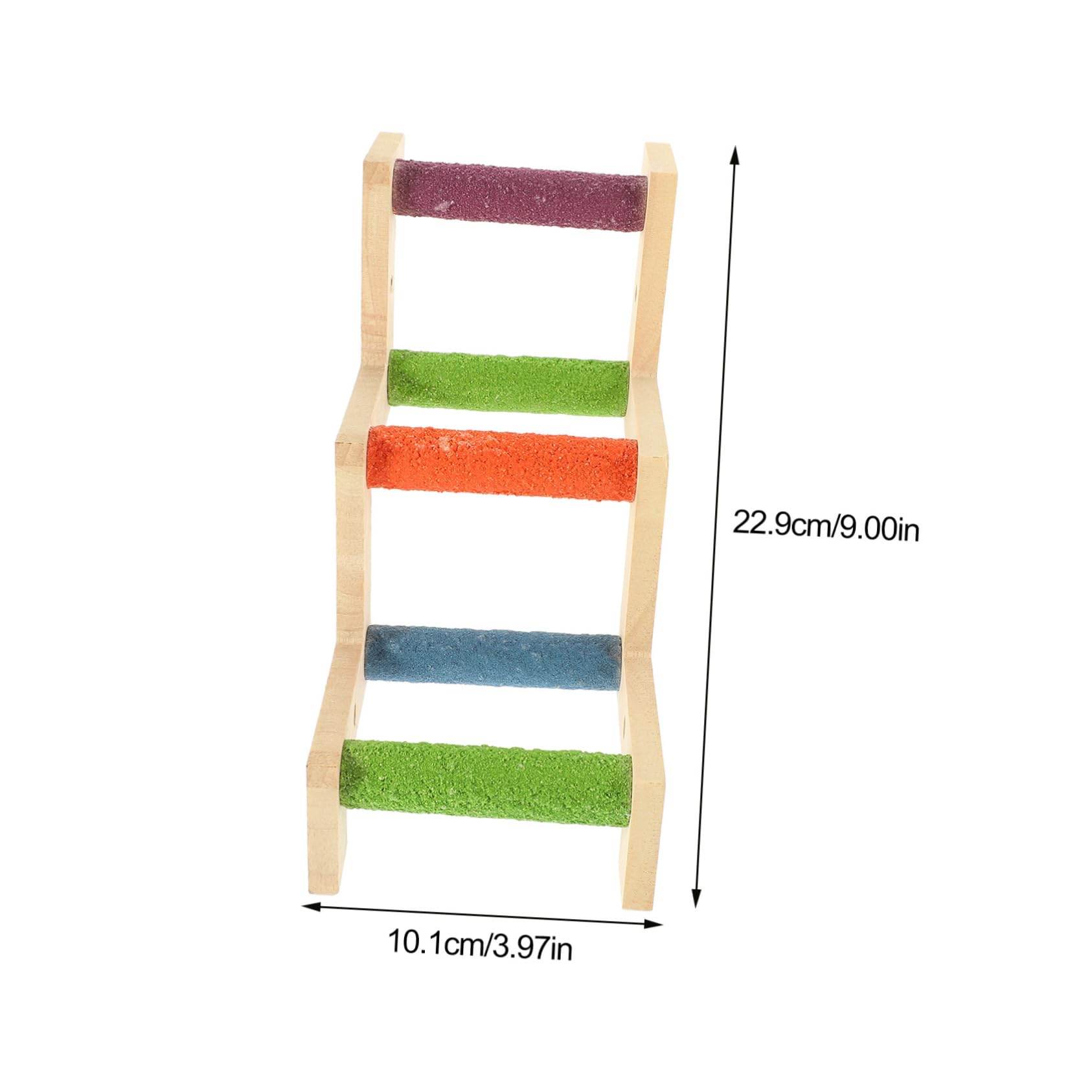 Toddmomy Bird Ladder Toy Parrot Cage Accessory Natural Wood Z- Safe for Chewing Playing Parrot Training Ladder