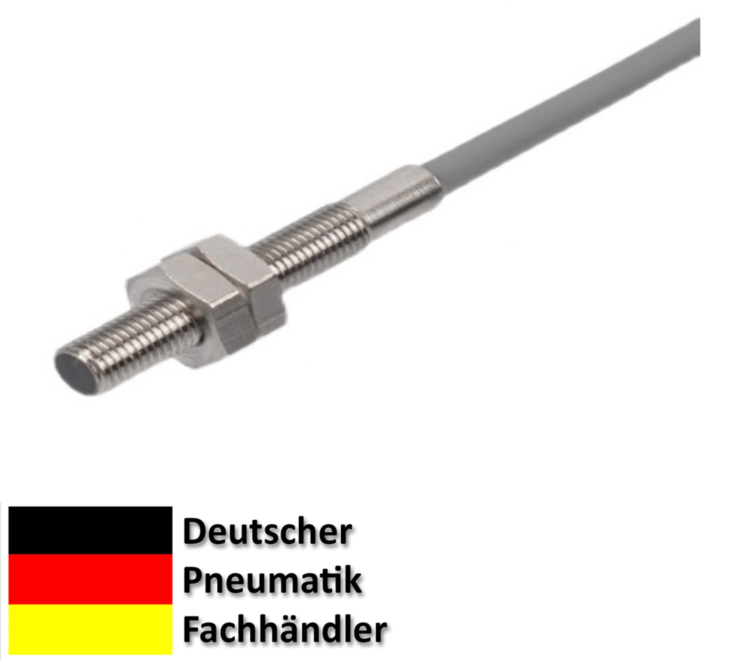 Induktiver Sensor PNP NO M5 Gewinde vernickelt IP65 1,5mm Induktiver Näherungsschalter Näherungssensor (Induktiver Sensor M5 - vernickelt - 1,5mm PNP NO)