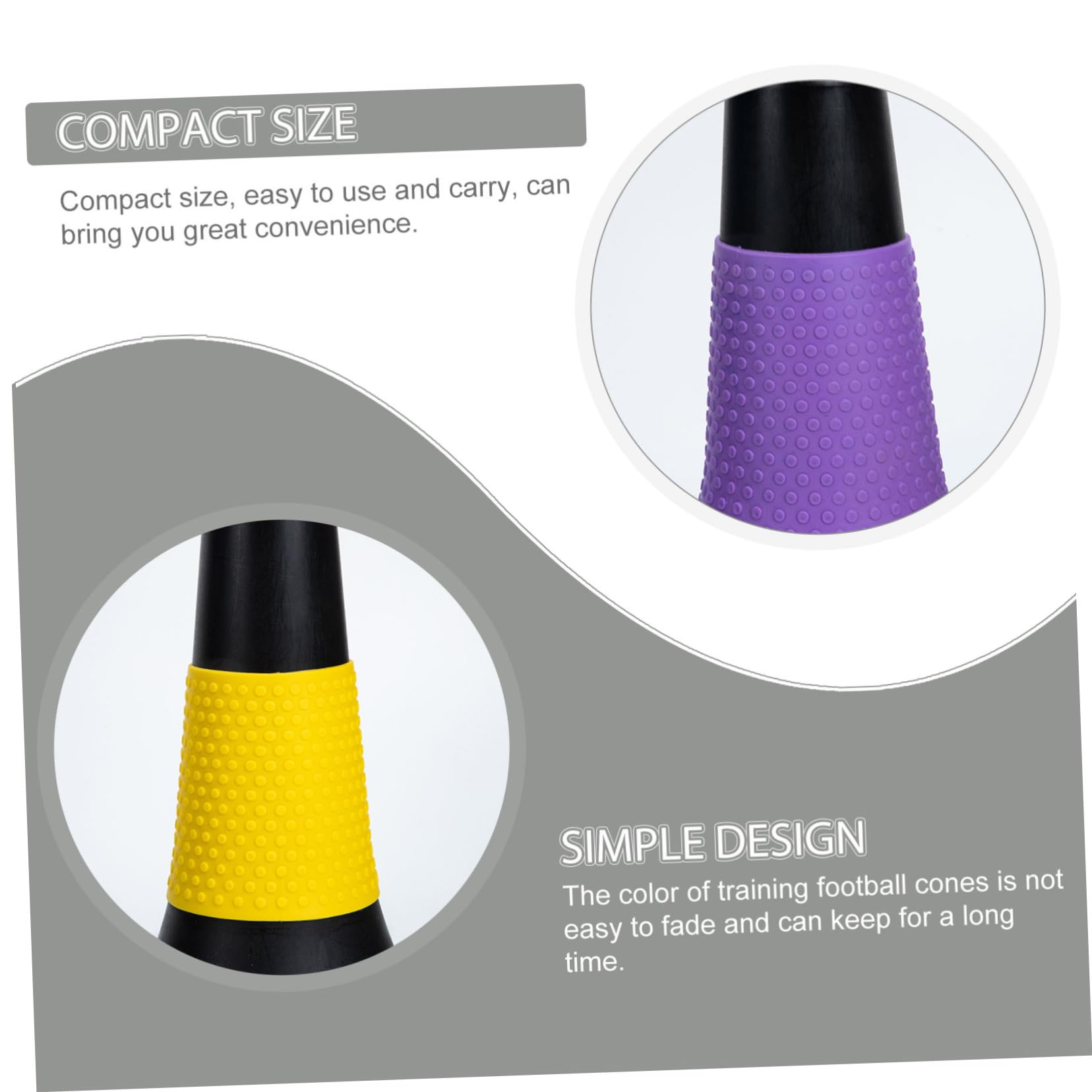 TOYANDONA 5 Pcs Conos de Agilidad para Obstáculos del Fútbol, Conos de Entrenamiento de Fútbol para Ejercicios al Aire Libre y Actividades Deportivas