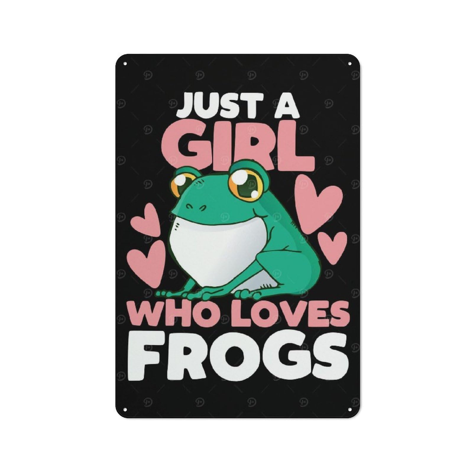 Junmoney Style-14 Metal Sign 30X20cm With Frog Toad For Hallway Wall, Retro Decor, Gift For Hallway Decor Lovers During The Christmas Season