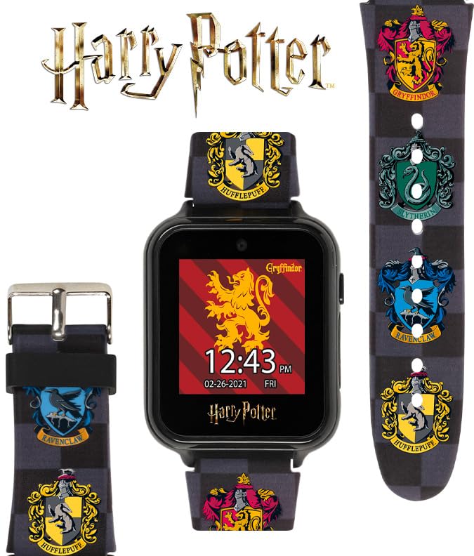 Harry Potter Kids Smart Watch with Touchscreen Camera Voice Recorder Step Counter and Wizarding Wallpapers – 10 Magical Watch Faces and Built-in Games – Fits Wrist Sizes 5.5" to 8"4
