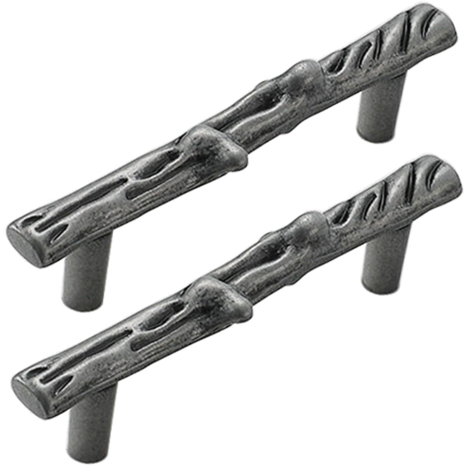 Xiaodanhua Silver Cabinet Pulls Zinc Alloy Furniture Pull Handles Decorative Drawer Knobs Solid Kitchen Door Handles For Bedside Table Wardrobe Bathroom (Hole Distance 128Mm)