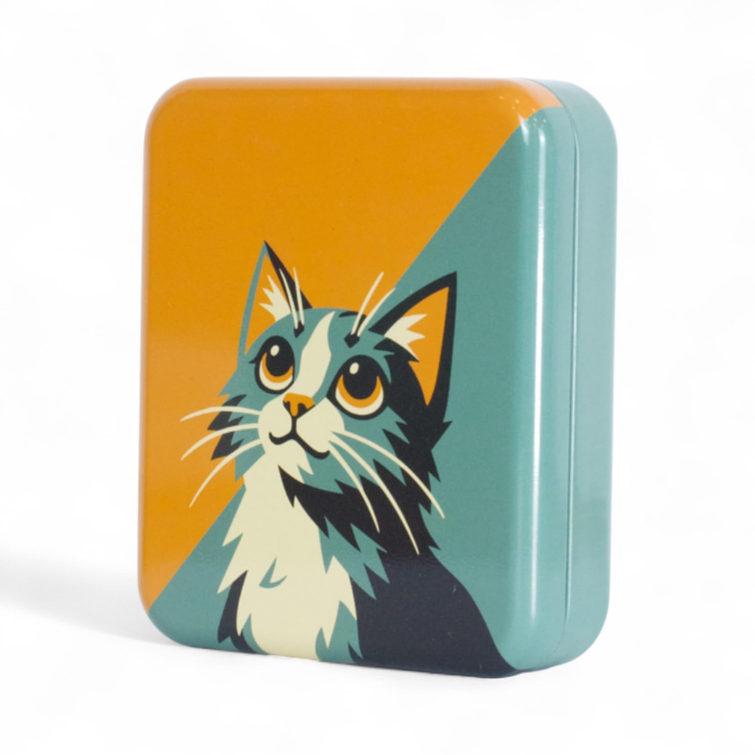 TINIT Cat Treat Tin – Portable Metal Storage Box for Dog Snacks & Training Treats, Stylish Tin for Walks, Travel, Home, Gift for Pet Owners