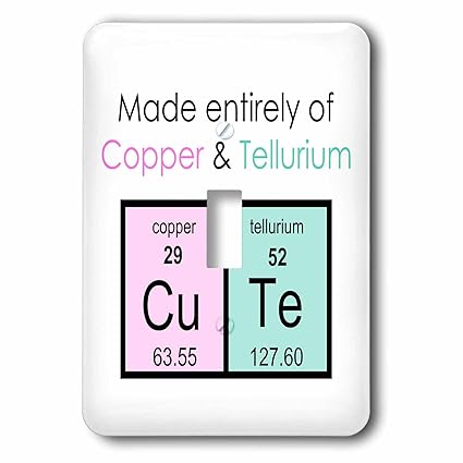3dRose LSP_233065_1 Made Entirely of Copper and Tellurium - Cute Fun Funny Science Humor Toggle Switch
