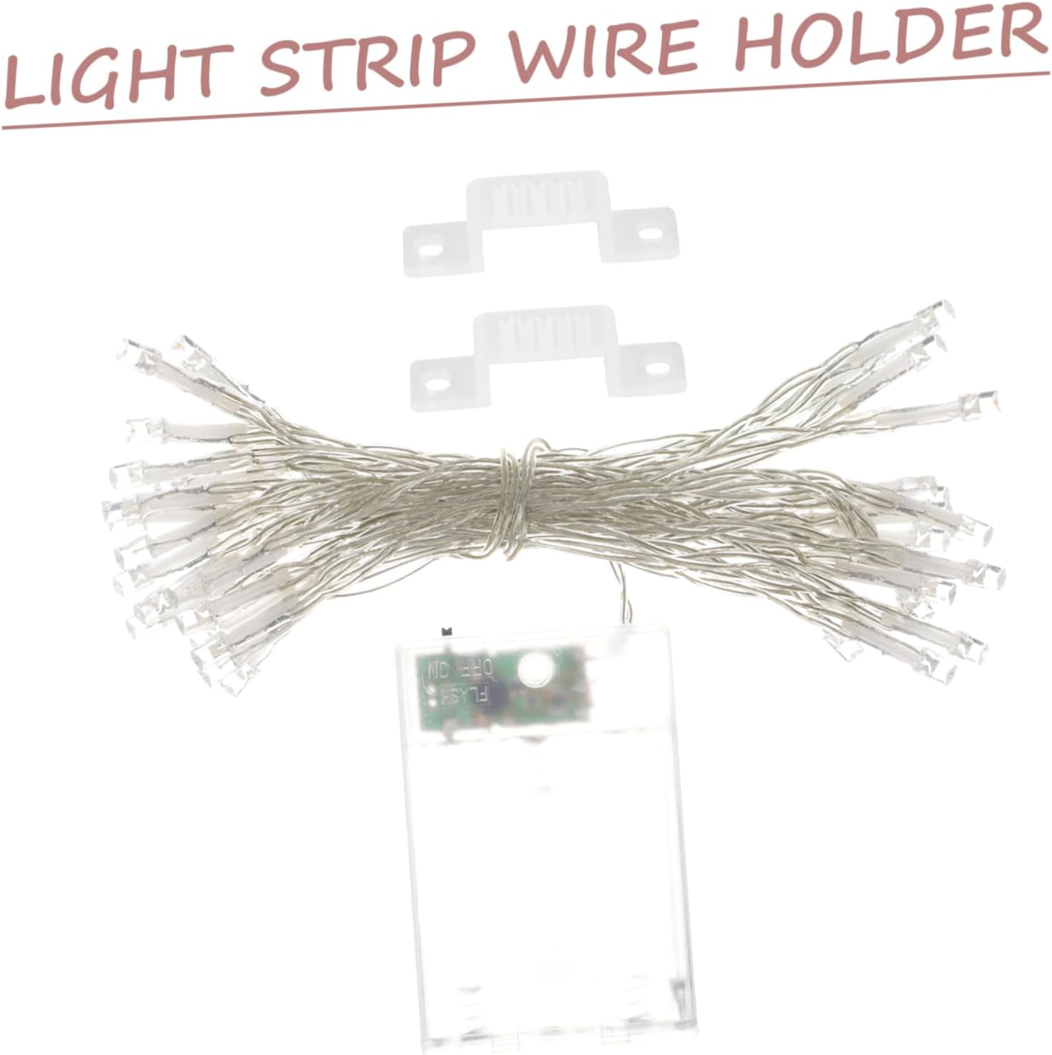 HOMSFOU 500pcs Light Strip Clips Buckles for Easy Installation of Led Strip Lights for Home and Festival Decor