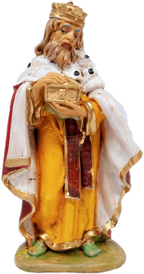 Venerare King Melchior Wise Man Nativity Figurine | 5 Inch Collection | Hand Made in Italy