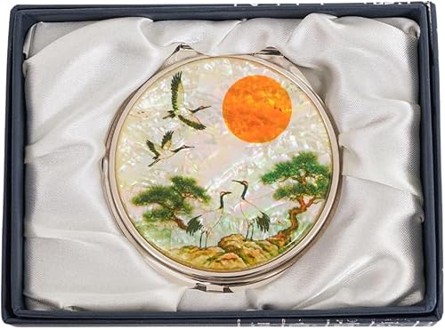 Miniatura 49 de February Mountain Espejo Compacto de Nácar – Doble Magnificación Regalo para Mujeres, Mamá, Hermana – Idea de Cumpleaños o Navidad (1, Heritage