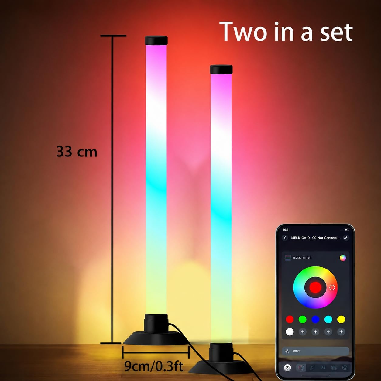XERGY RGB Table Lamp - Music Sync & App Control -2 XERGY RGB Table Lamp - Music Sync & App Control -2