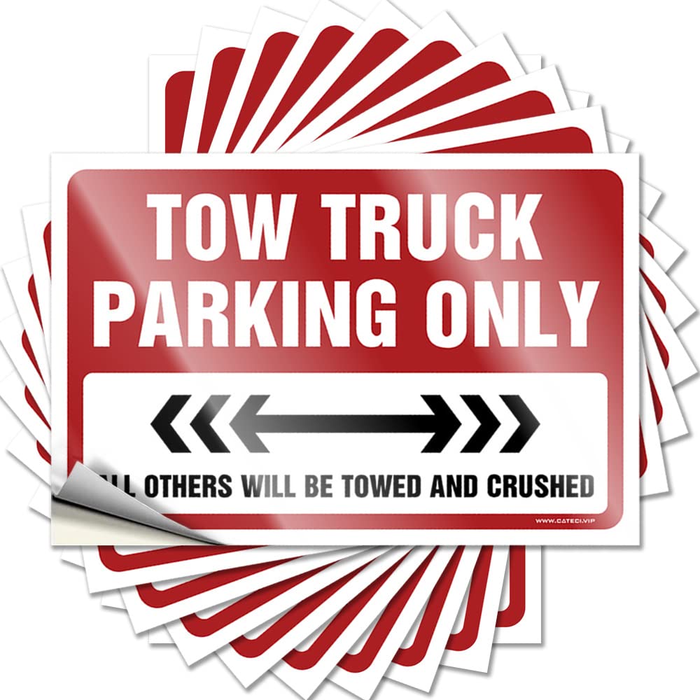 Stickers Western Goods Waterproof - Tow Truck Parking Only Water Self Adhesive Decal for Quick Use(8X12CM)
