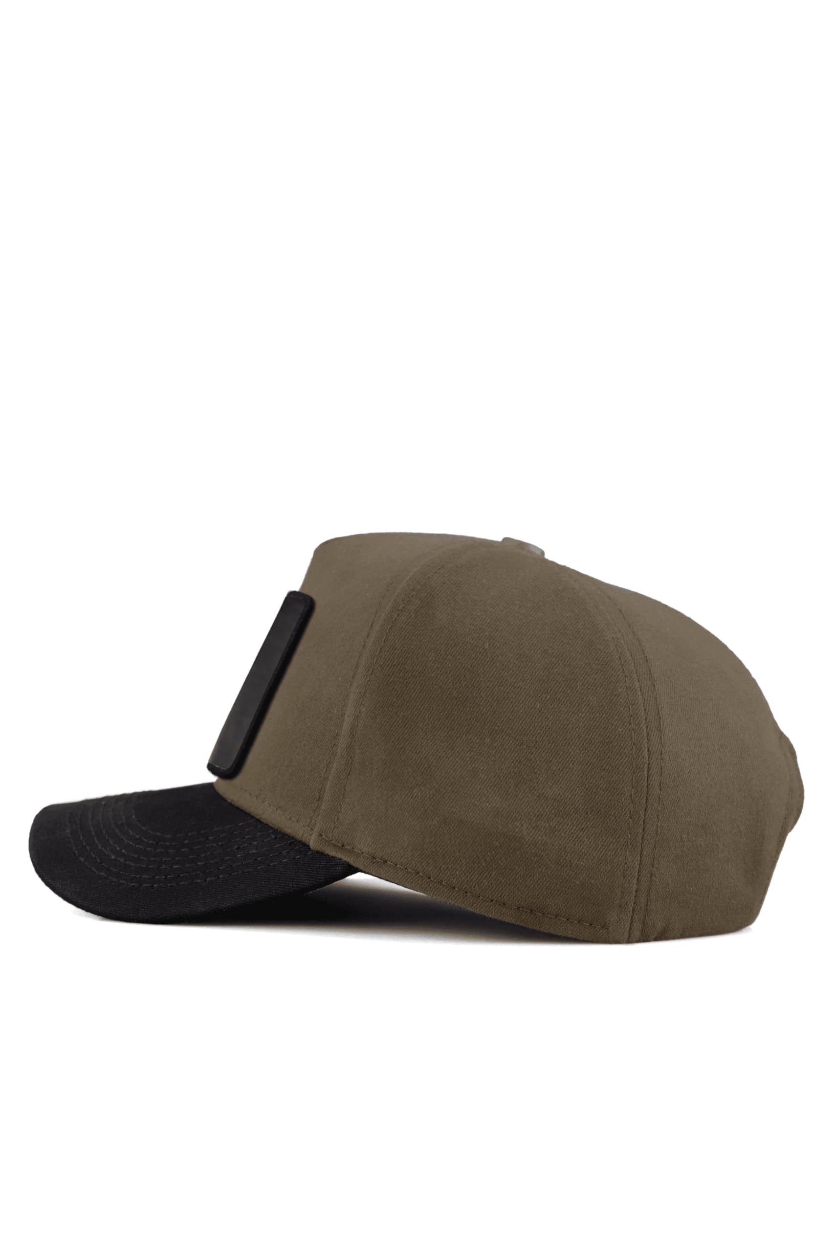 Gorra de Béisbol Premium Negro - Caqui con Parche Perro Doberman