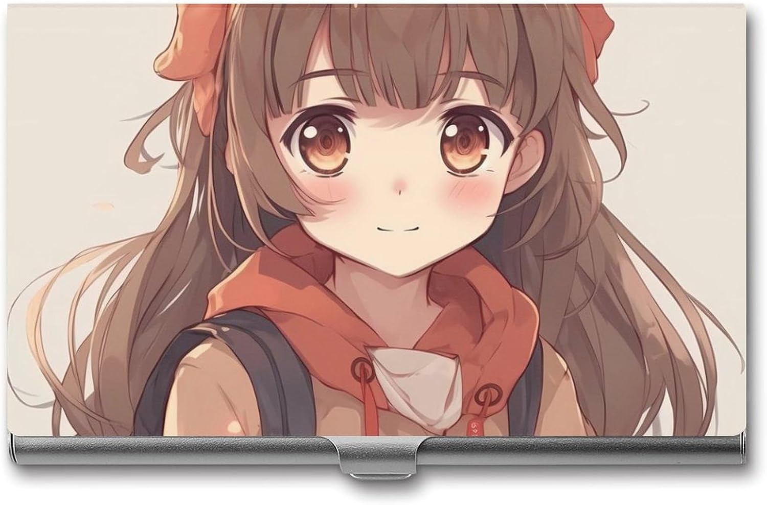 Business Card Holder Japan Anime Business Card Case Slim Purse Name Card Holder Metal Business Card Organizer Credit Card ID Case for Men Women 3.7x2.2x0.3 Inch