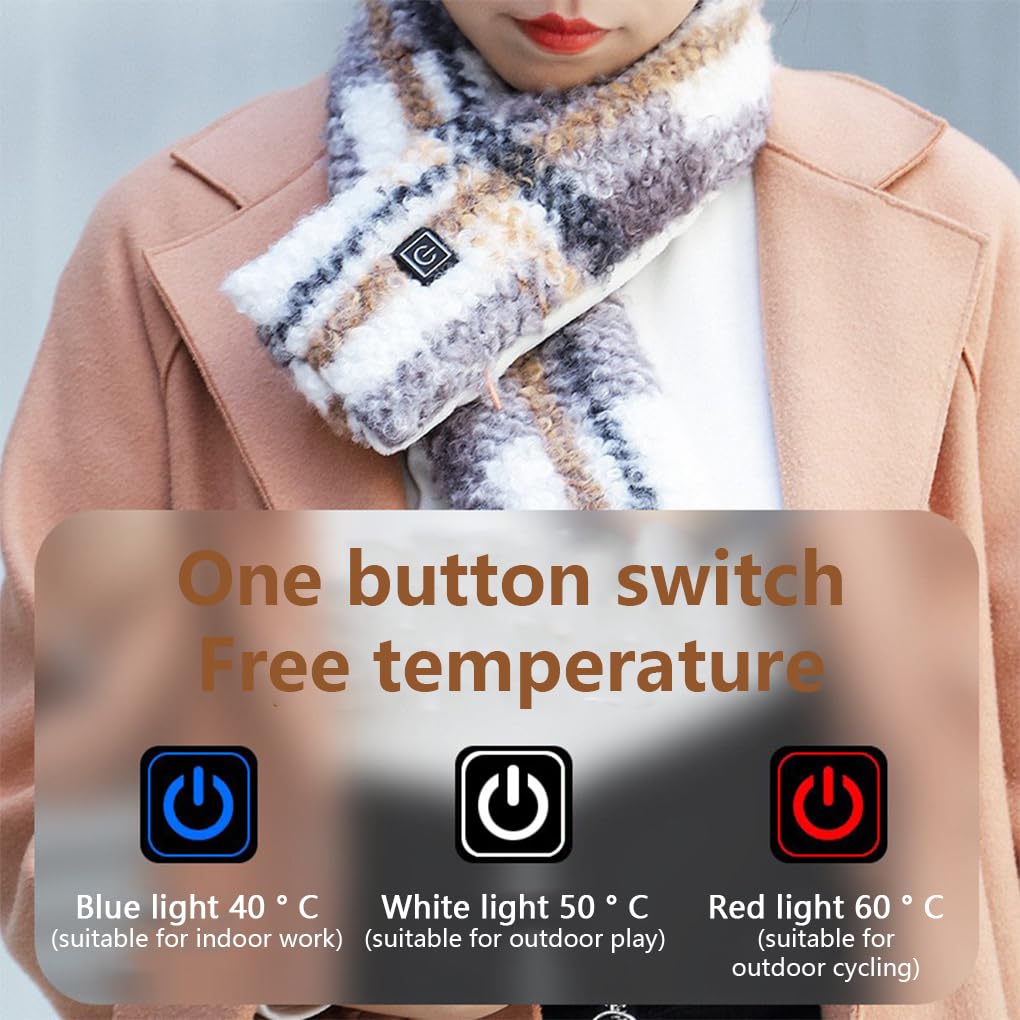 Sciarpa elettrica invernale unisex scaldacollo riscaldata portatile in poliestere scaldacollo caldo casual attività indoor