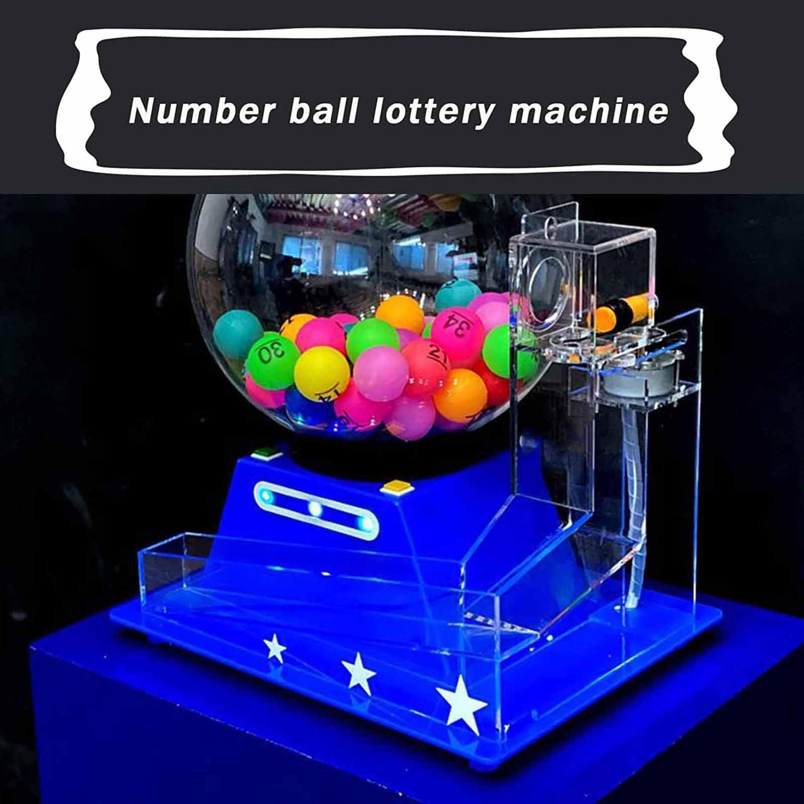 Maszyna do gry w bingo loteryjne, automatyczna elektryczna akrylowa klatka i zestaw piłek do bingo z kulkami wywołującymi, zestaw premium Bingo dla dużych grup Zestaw do gry w