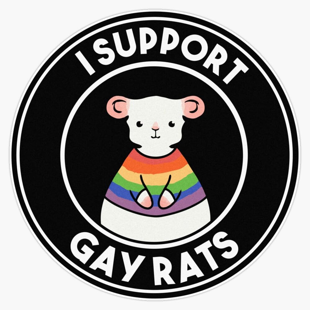 I Support Gay Rats Bumper Sticker Vinyl Decal 5"