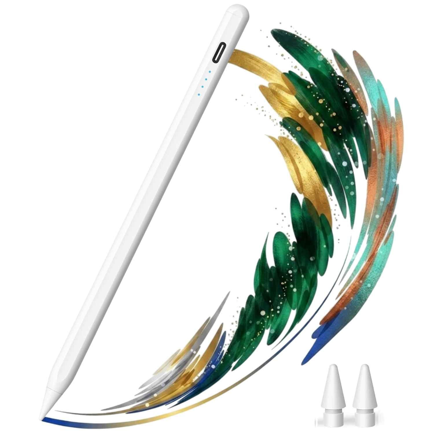 Virtutron Stylus Pen for iPad | Palm Rejection & Tilt Sensitivity | Type C Charging Digital Pencil Compatible with iPad 2018 & Later, iPad 6/7/8/9/10th Gen, Pro 11/12.9, Air 3/4/5, Mini 5/6 (White)-picture-31