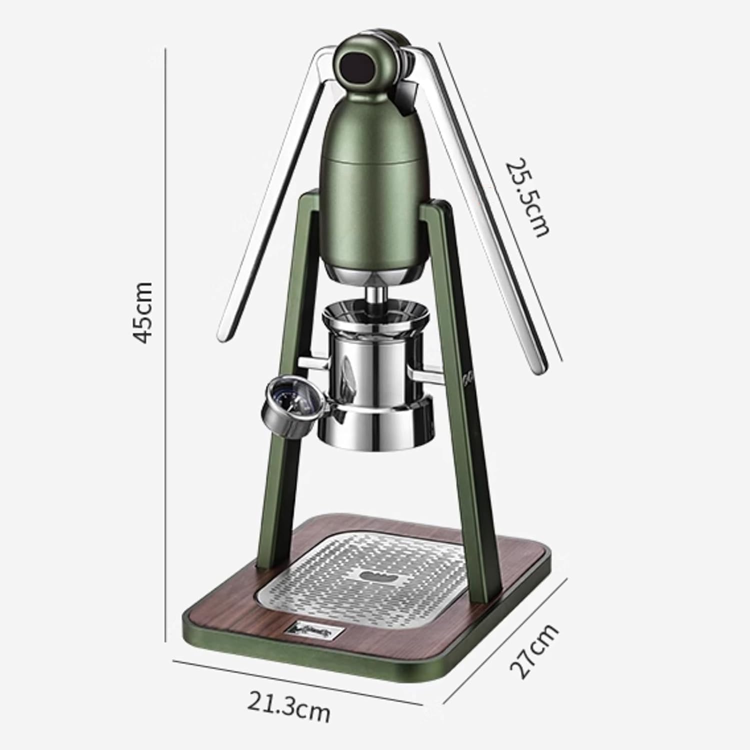 Cafetera portátil de prensa manual, máquina de espresso de palanca manual con cuenco para polvo, presión de extracción de 0 a 12 bares, capacidad de 80 ml para el hogar y exteriores