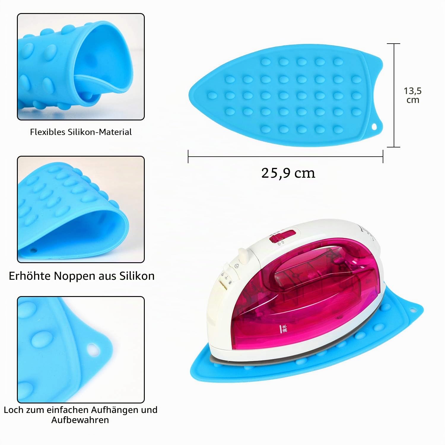 43,2 x 61 cm Woll-Pressmatte zum Quilten, große Größe und 25,4 x 25,4 cm, tragbare Größe, 100 % Wolle, Bügelunterlage mit Schere, Klebeband, Filz-Aufbewahrungstasche und 40 Nähnadeln