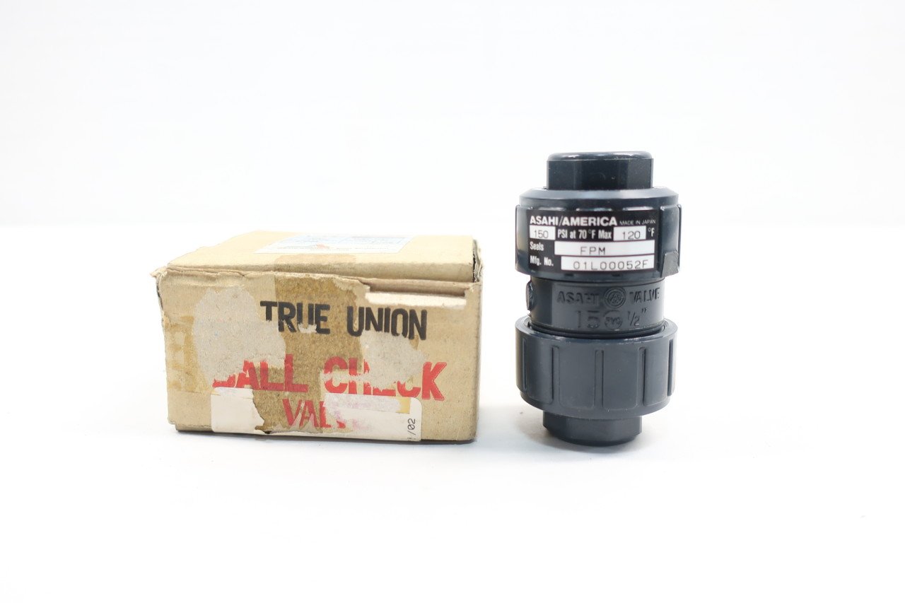 ASAHI 1213-005 PVC Threaded Ball Check Valve 1/2IN D604041