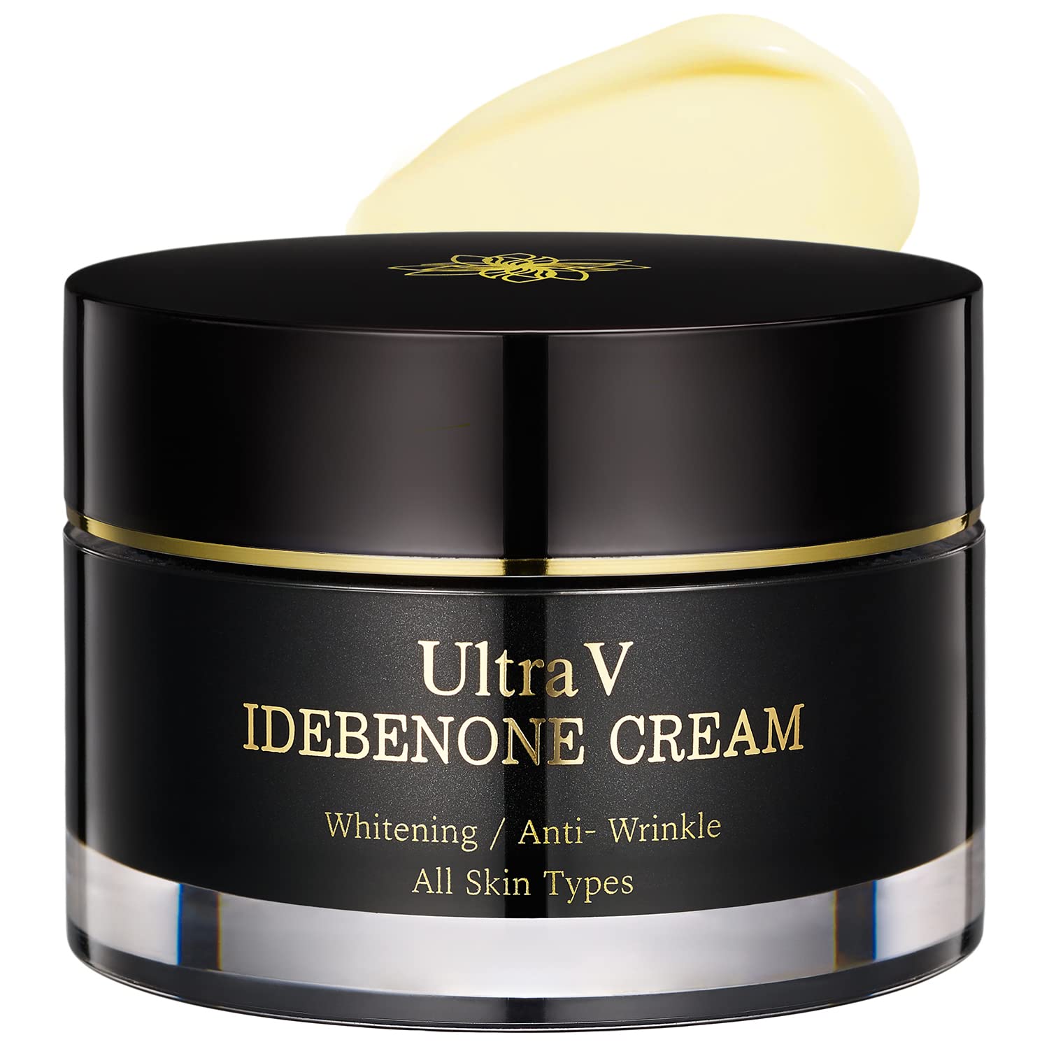 ULTRAV Idebenone Face Cream – Anti Aging and Firming Moisturizer – Peptides, EGF, Adenosine, Niacinamide – Antioxidant, Skin Tone up, Healthy Glow Skin - 1.69 fl.oz