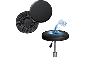Stool Covers Round - Waterproof PU Stool Slipcovers for Bar Round Chair