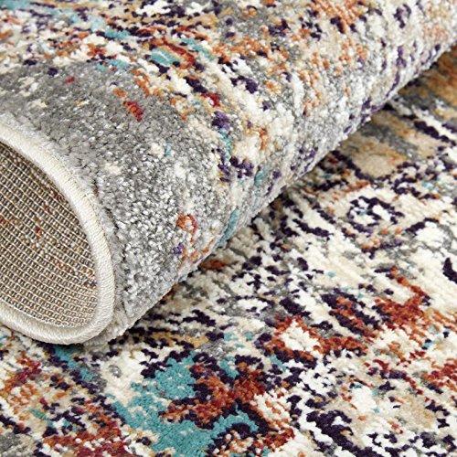 Home Dynamix Shabby Chic Heritage Newburyport 39-890 Runner Area Rug 2'2"X7'2", Vintage/Distressed Bohemian Blue/Rust/Gray #TOP4