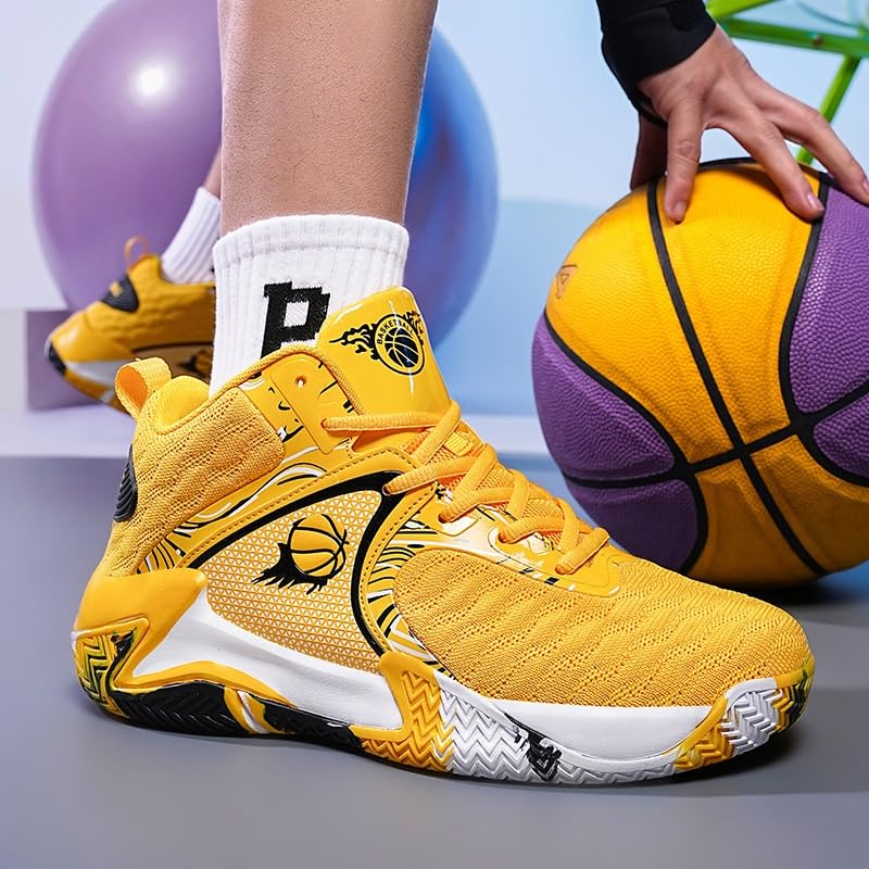 Men's Oversized Basketball Shoes Breathable Cushioned Non Slip Indoor Outdoor Sports Training Boots3