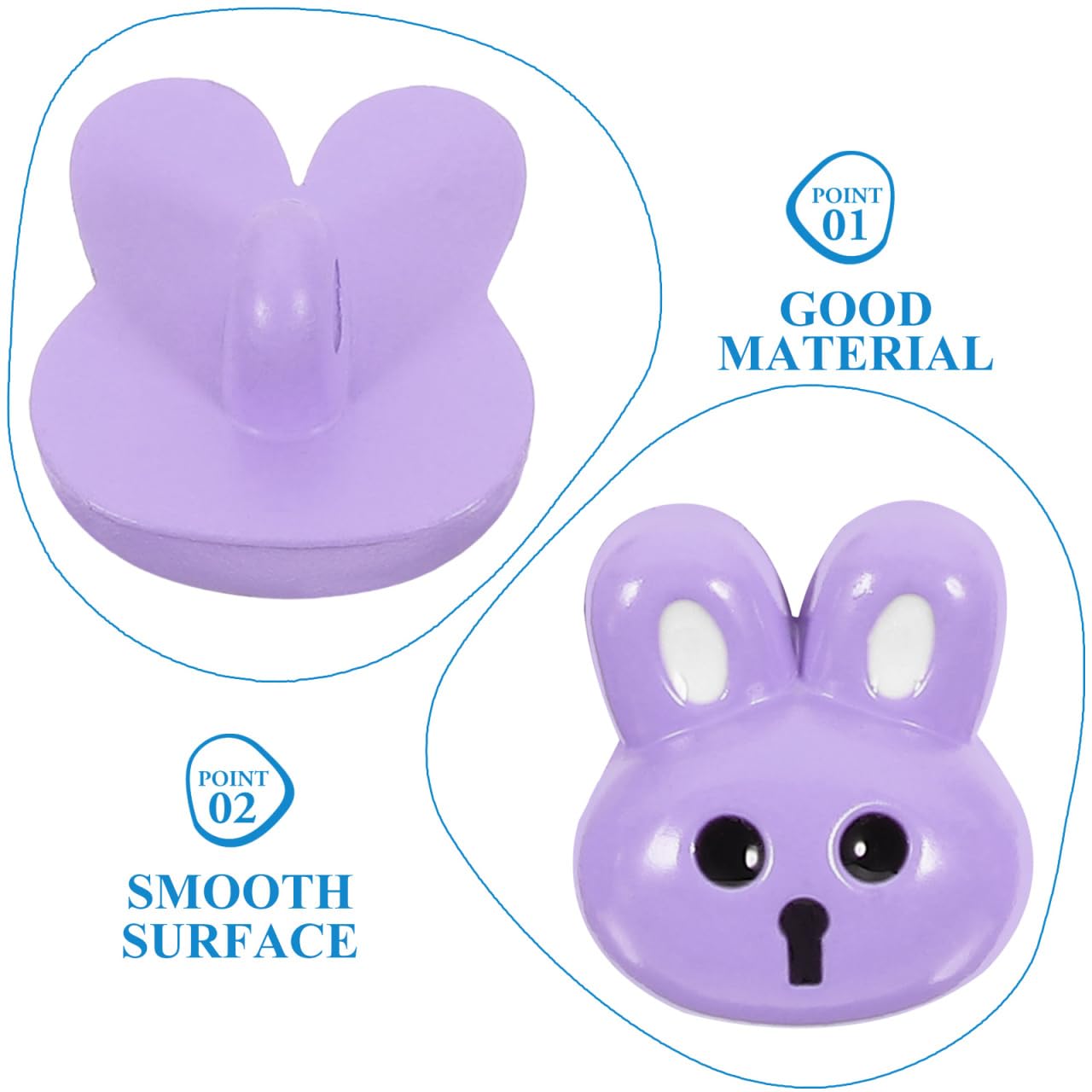 Tofficu 12Pcs Pastel Colour Resin Rabbit Buttons 0.67 Inch Small Buttons for Crafting Kids Clothes Coat Sewing DIY Projects - Image 2
