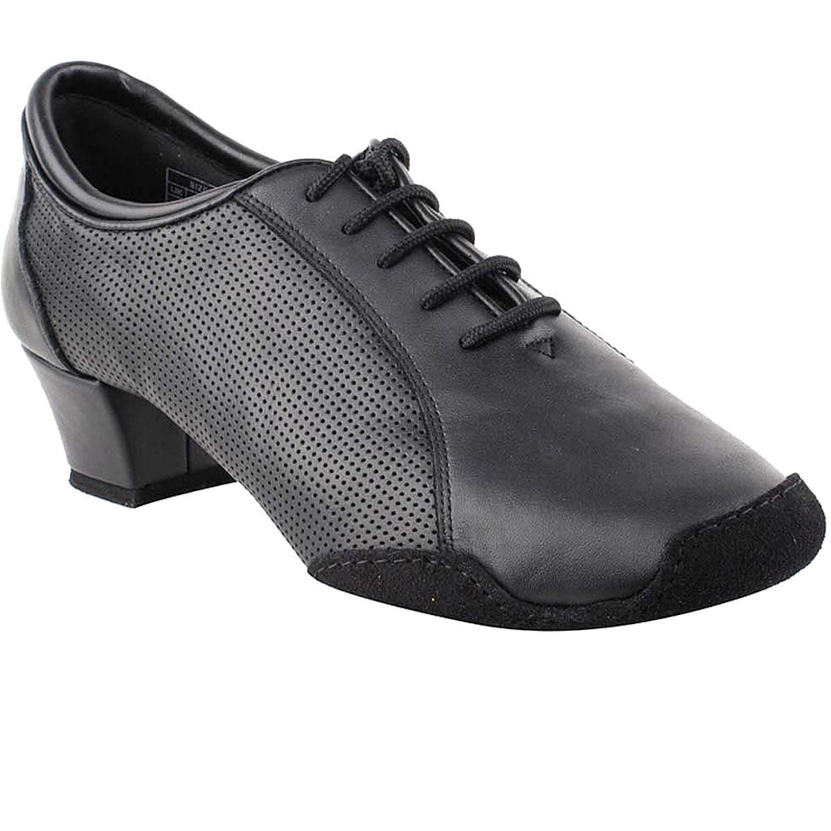Very Fine Men's Ballroom Dance Shoes Tango Wedding Salsa Latin Dance Shoes Black Leather CD9319EB Comfortable Dance Shoes 1.5
