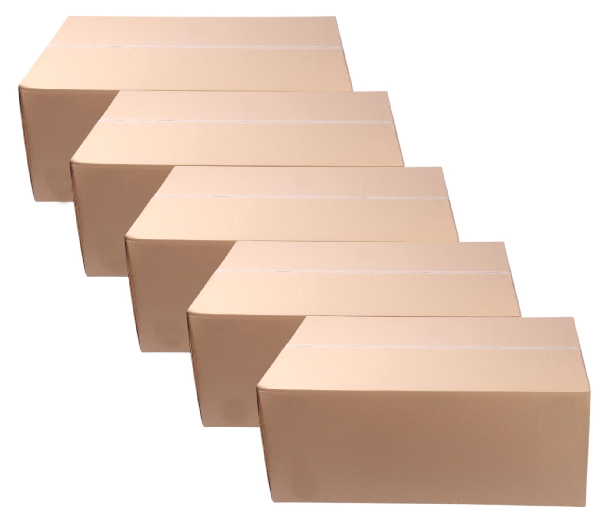 Extra Large Moving Boxes. Long Length Heavy Duty Cardboard Boxes. Shipping Corrugated Box. 75x50x30cm, 112.5 Litres Box Mailers. (5)