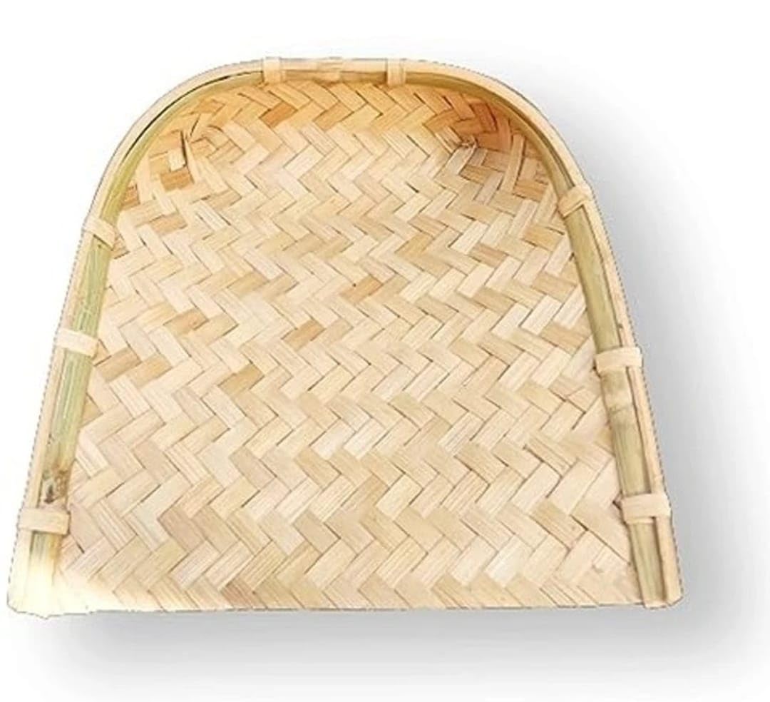Handwoven Bamboo Soop Muram, Traditional Woven Basket Tray-picture-24