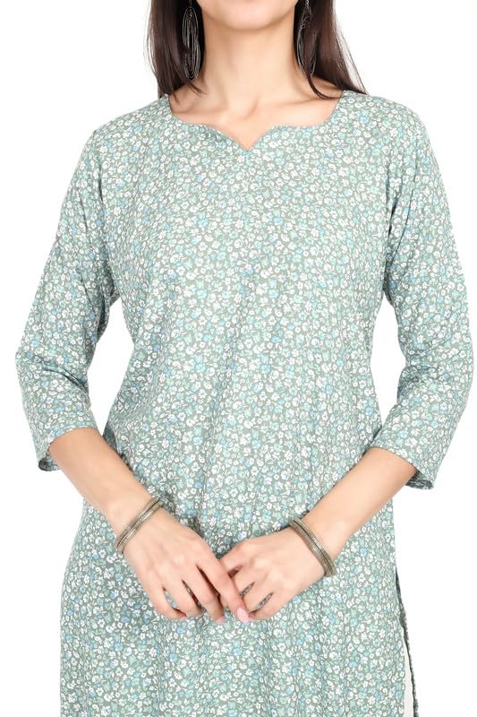 Image of Women's Rayon Kurta - Ethnic Wear Straight Kurti for Daily, Office & Festive Use