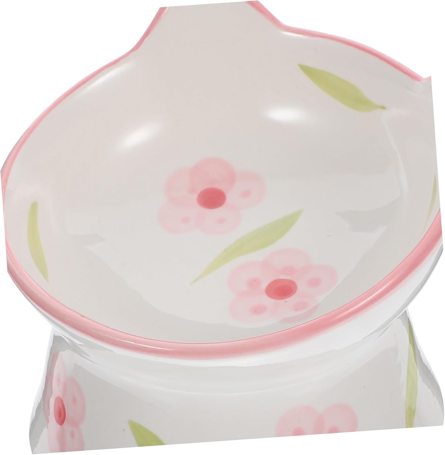 Garneck 2pcs Elevated Cat Feeder Cat Food Bowl Non-Slip Base Unique Ear Design Pet Feeding Tool for Comfortable Eating Experience