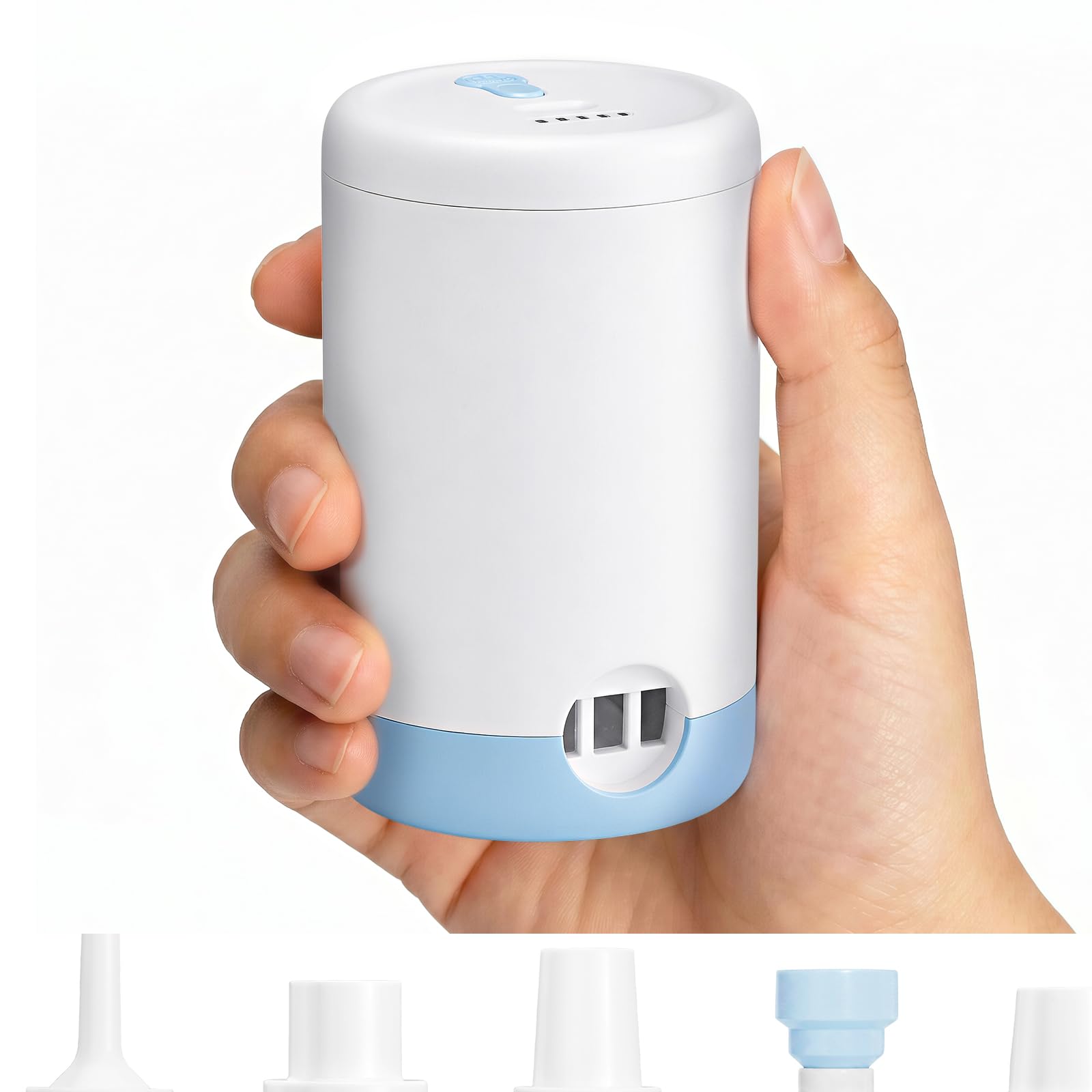 Pompe à vide électrique sans fil rechargeable avec 5 buses pour sac de rangement et matelas