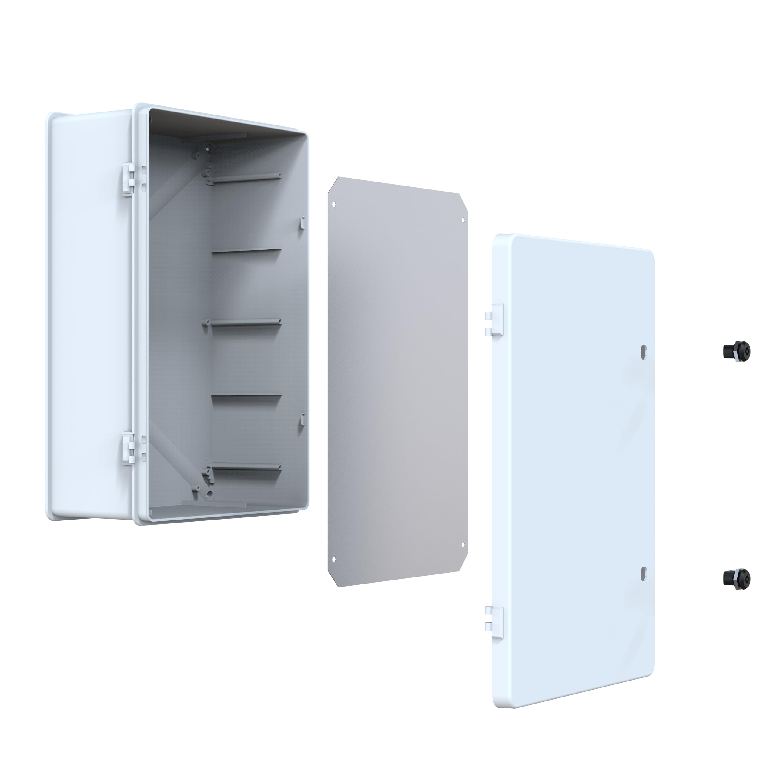 YAVUZ Abs Pano 40 x 60 x 24.2 cm Taban Saclı IP65 Plastik Pano Montaj Plakalı Elektrik Kutusu Pano D
