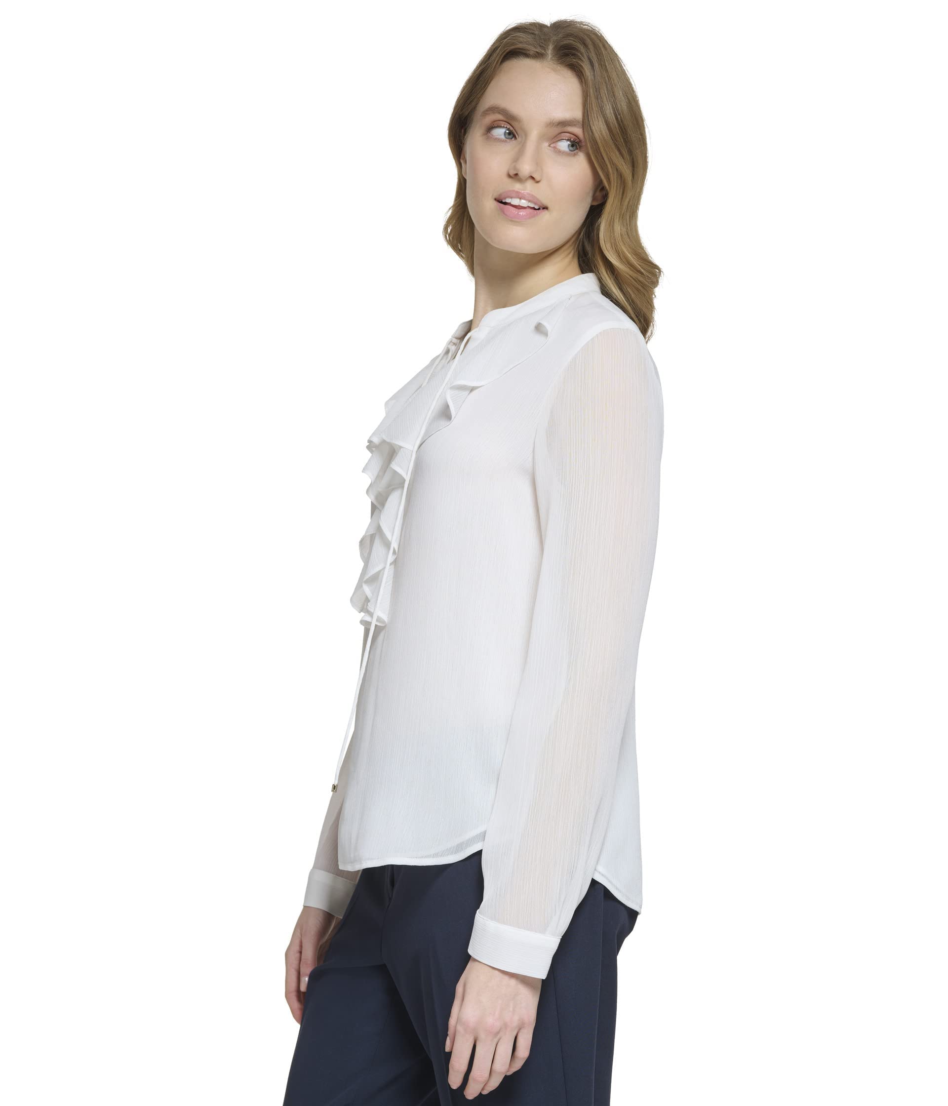 Tommy Hilfiger Damen Printed Long Sleeve Floral Top Bedrucktes langärmeliges Oberteil mit Blumenmuster (1er Pack)