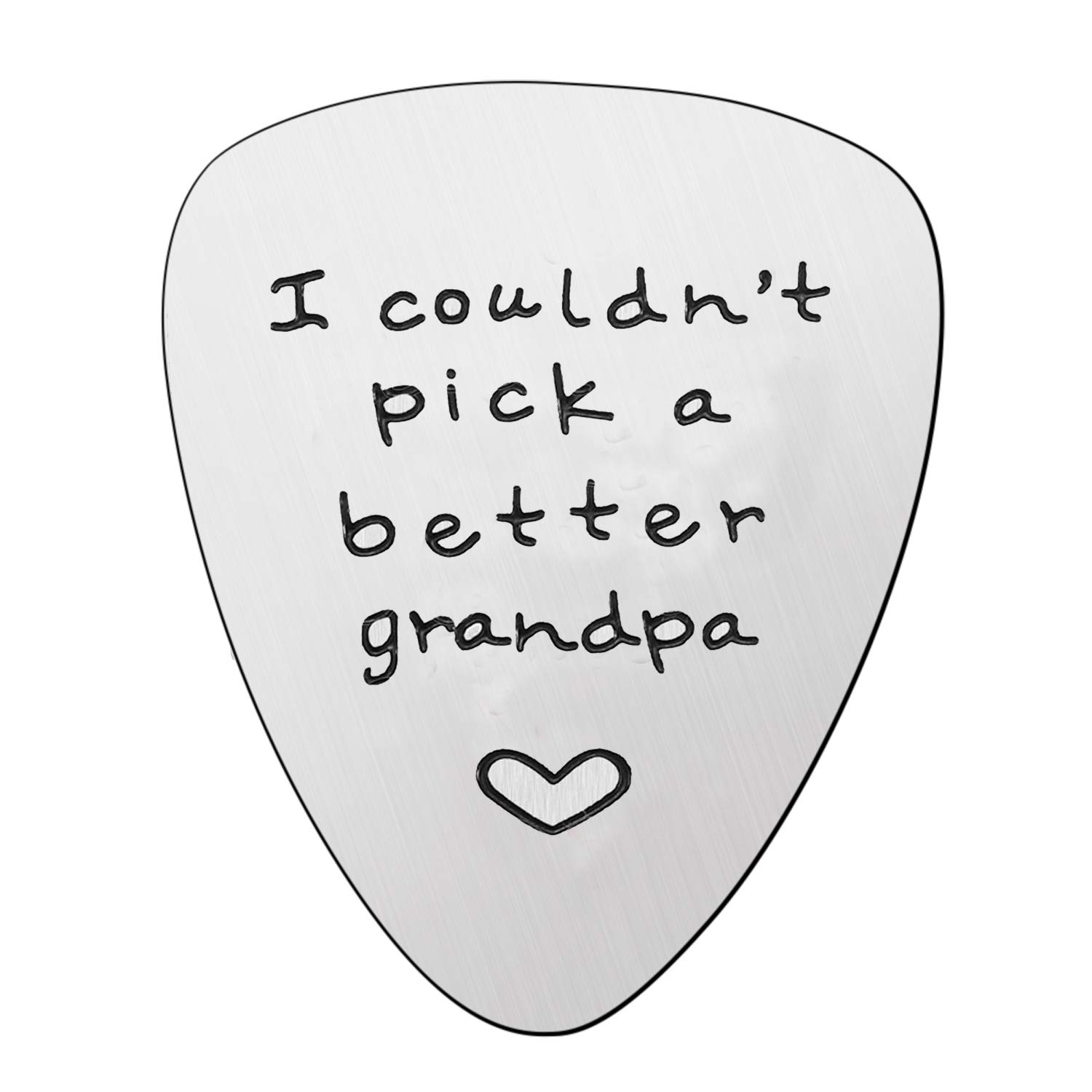 Amazon.com: Best Grandpa Gifts - I Couldn't Pick A Better Grandpa Guitar  Pick, Birthday Gift Father's Day Christmas Gifts for Grandpa Grandfather  (Style A - Heart Symbol) : Musical Instruments