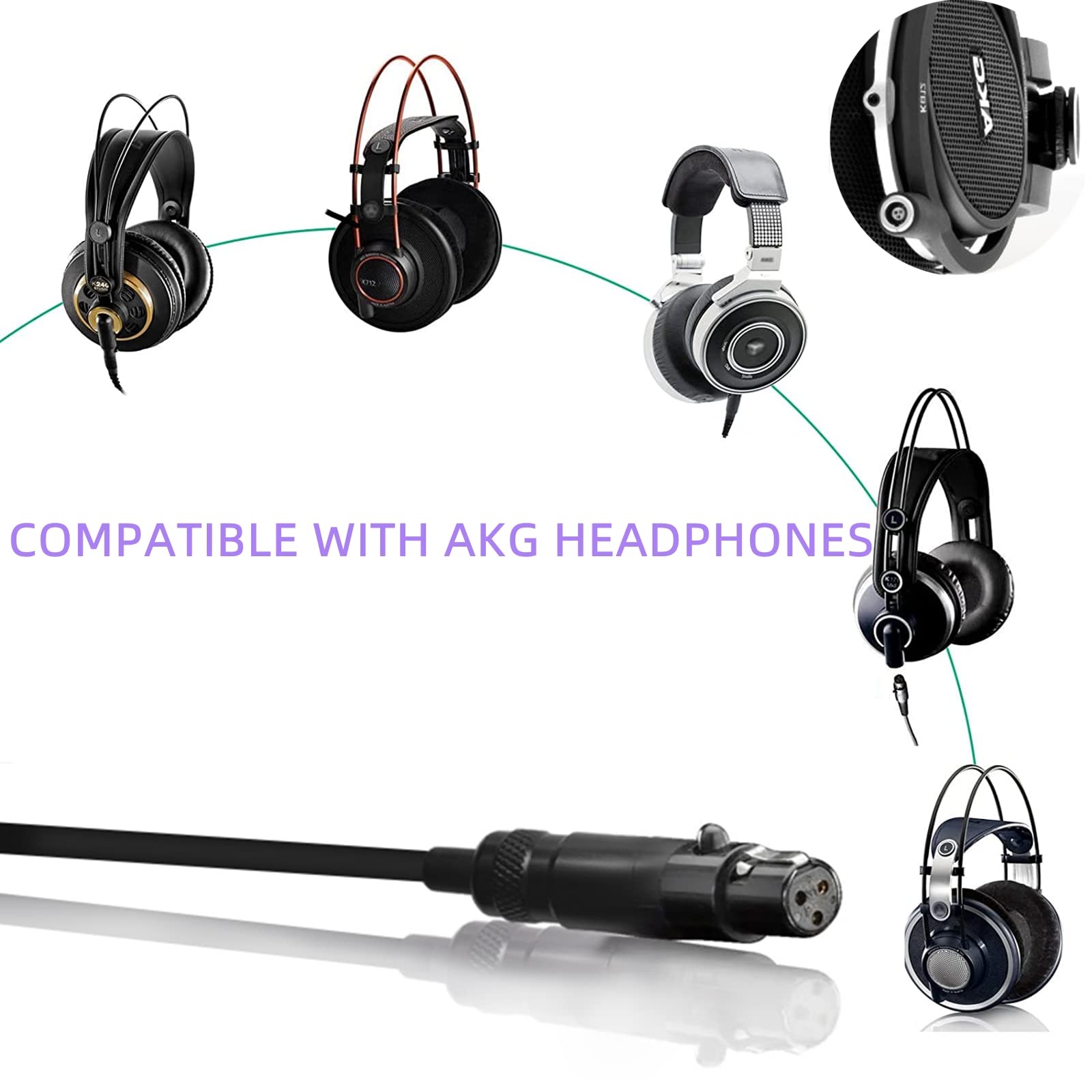 Akg 2024 Akg K712 Pro Balanced Cable K240 Replacement Coiled Audio